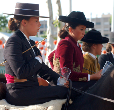 Anglo-arabes en la feria de abril