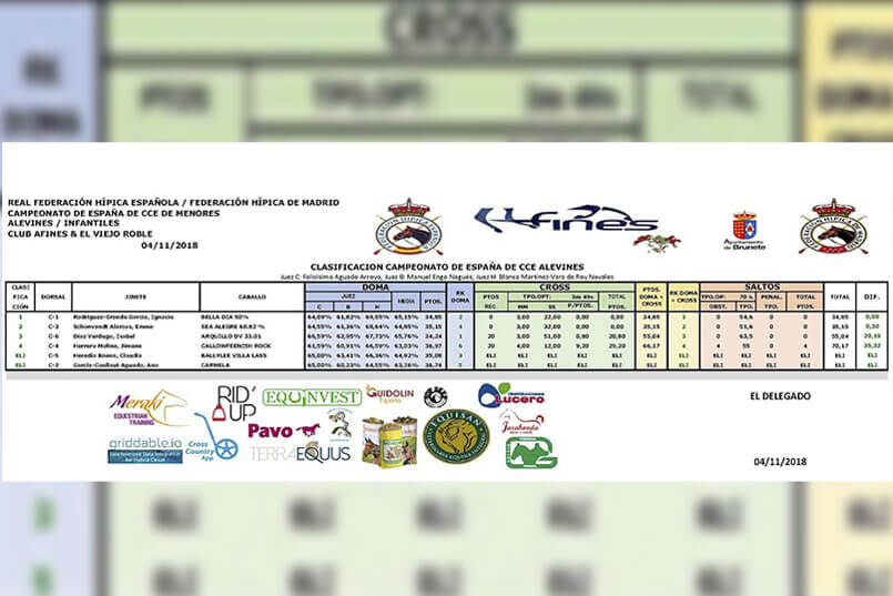 campeonato de españa de concurso completo de equitacion alevines